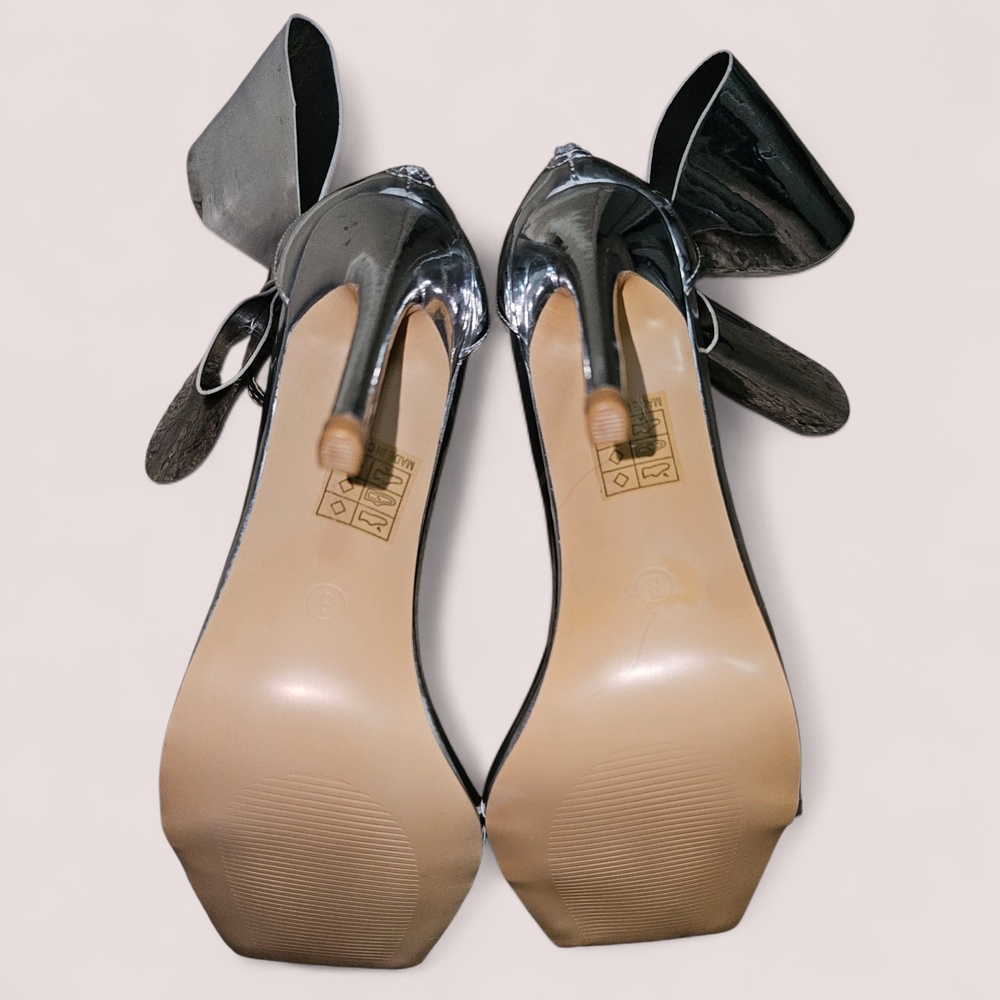 Dolls Kill Shiny Silver Heels - Picture 4 of 4